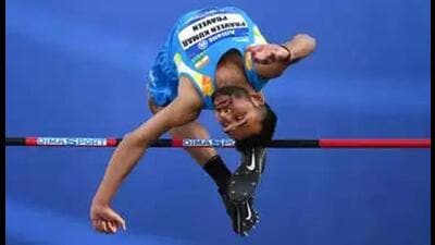 The 20-year-old Kumar produced a season best effort of 2.01m to finish third behind Lepiato Maciej (2.05m) of Poland and Broom-Edwards Jonathan (2.05m) of Great Britain.. (Sourced) The 20-year-old Kumar produced a season best effort of 2.01m to finish third behind Lepiato Maciej (2.05m) of Poland and Broom-Edwards Jonathan (2.05m) of Great Britain.. (Sourced)