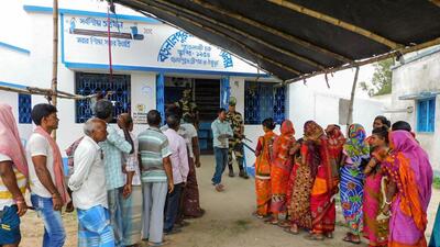 Voters at a polling station in Bankura. (ANI) Voters at a polling station in Bankura. (ANI)