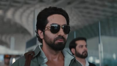 Ayushmann Khurrana in a still from An Action Hero. Ayushmann Khurrana in a still from An Action Hero.