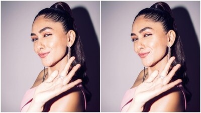 Mrunal played muse to fashion designer house Genny and picked a pastel pink gown from the shelves of the designer house. (Instagram/@mrunalthakur) Mrunal played muse to fashion designer house Genny and picked a pastel pink gown from the shelves of the designer house. (Instagram/@mrunalthakur)