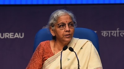 Nirmala Sitharaman addressing the Press Conference after 50th GST Council meeting held today at New Delhi (Twitter/cbic_india) Nirmala Sitharaman addressing the Press Conference after 50th GST Council meeting held today at New Delhi (Twitter/cbic_india)