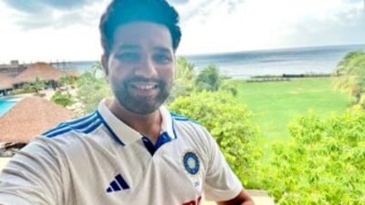 Rohit Sharma posted a photo of himself in the new jersey (Rohit Sharma Instagram) Rohit Sharma posted a photo of himself in the new jersey (Rohit Sharma Instagram)