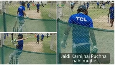 Babar Azam was seen at his animated best throughout the 1 minute 28 seconds long video. (Screengrab) Babar Azam was seen at his animated best throughout the 1 minute 28 seconds long video. (Screengrab)