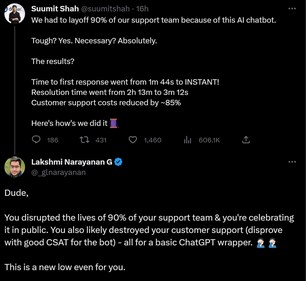 The Twitter post invited criticism from many users for lack of empathy.
