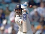 India's Ajinkya Rahane plays a shot on the fourth day of the WTC Final in June 2023