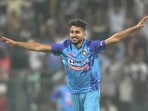 Umran Malik during a T20I against Sri Lanka in January 2023 Umran Malik during a T20I against Sri Lanka in January 2023