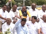 Karnataka BJP MLAs protest in Bengaluru over the murder of a Jain monk in the state and demand CBI enquiry into the matter.