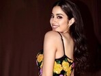 janhvi_kapoor_shimmery_black_floral_dress