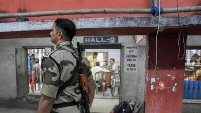 A counting centre for the West Bengal panchayat elections. (ANI) A counting centre for the West Bengal panchayat elections. (ANI)