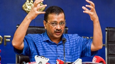 Delhi Chief Minister Arvind Kejriwal during the press conference after the emergency meeting on Delhi Rainfall /waterlogged Yamuna Flood situation on Monday, (Photo by Raj K Raj/ Hindustan Times) (Hindustan Times) Delhi Chief Minister Arvind Kejriwal during the press conference after the emergency meeting on Delhi Rainfall /waterlogged Yamuna Flood situation on Monday, (Photo by Raj K Raj/ Hindustan Times) (Hindustan Times)