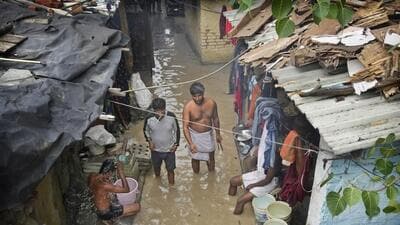 Authorities intensified the evacuations across six Delhi districts through which the river flows. (AP) Authorities intensified the evacuations across six Delhi districts through which the river flows. (AP)