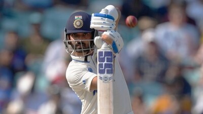 India's Ajinkya Rahane plays a shot on the fourth day of the WTC Final in June 2023 (AP) India's Ajinkya Rahane plays a shot on the fourth day of the WTC Final in June 2023 (AP)