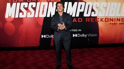 Tom Cruise smiles wide at the New York premiere of Mission: Impossible – Dead Reckoning Part One on Monday. He is back as IMF agent Ethan Hunt in the film which is seventh installment in the superhit franchise. (Evan Agostini/Invision/AP) Tom Cruise smiles wide at the New York premiere of Mission: Impossible – Dead Reckoning Part One on Monday. He is back as IMF agent Ethan Hunt in the film which is seventh installment in the superhit franchise. (Evan Agostini/Invision/AP)