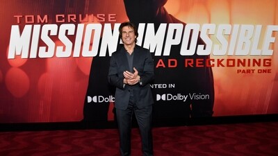 Tom Cruise smiles wide at the New York premiere of Mission: Impossible – Dead Reckoning Part One on Monday. He is back as IMF agent Ethan Hunt in the film which is seventh installment in the superhit franchise. (Evan Agostini/Invision/AP) Tom Cruise smiles wide at the New York premiere of Mission: Impossible – Dead Reckoning Part One on Monday. He is back as IMF agent Ethan Hunt in the film which is seventh installment in the superhit franchise. (Evan Agostini/Invision/AP)