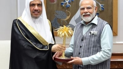 Muslim World League Secretary General Sheikh Mohammed bin Abdulkarim Al Issa met PM Modi.