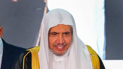 Saudi Arabia leader and Secretary General of the Muslim World League Mohammad bin Abdulkarim al-Issa during an event at the India Islamic Cultural Centre, in New Delhi, Tuesday. (PTI) Saudi Arabia leader and Secretary General of the Muslim World League Mohammad bin Abdulkarim al-Issa during an event at the India Islamic Cultural Centre, in New Delhi, Tuesday. (PTI)