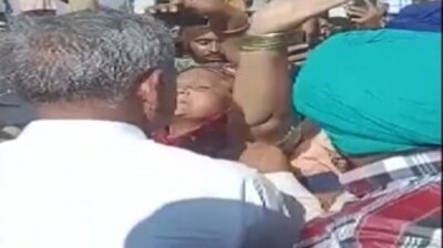 The incident reportedly occurred in Guhla as Ishwar Singh was assessing the flood-ravaged regions. (Screengrab) The incident reportedly occurred in Guhla as Ishwar Singh was assessing the flood-ravaged regions. (Screengrab)