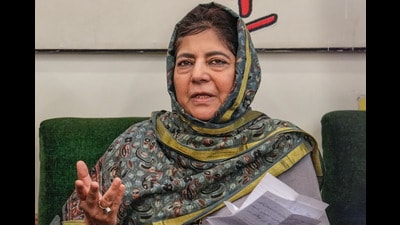 The Peoples Democratic Party president said that J&K is currently witnessing “peace of a graveyard” (PTI) The Peoples Democratic Party president said that J&K is currently witnessing “peace of a graveyard” (PTI)