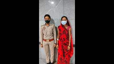 The mother of the 8-year-old in the police custody. (HT Photo) The mother of the 8-year-old in the police custody. (HT Photo)