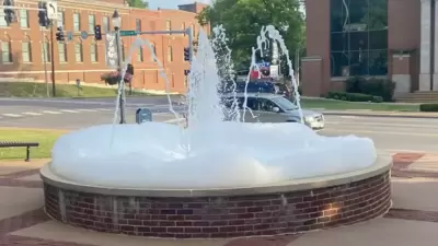 Authorities in a St. Louis suburb in Missouri are on a mission to track down two teenage girls who orchestrated a mischievous prank that transformed a City Hall fountain into a frothy bubble bath. (For2Now)