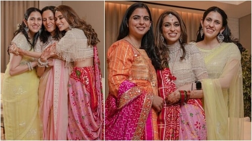 Isha Ambani and Shloka Ambani attend a family event. (Instagram) Isha Ambani and Shloka Ambani attend a family event. (Instagram)