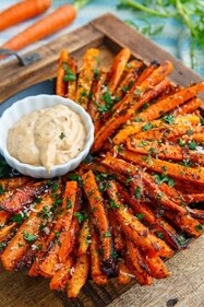 Carrot Fries with Cilantro-Lime Dip recipe (Pinterest) Carrot Fries with Cilantro-Lime Dip recipe (Pinterest)