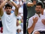 Carlos Alcaraz (L) will face Daniil Medvedev in the final; Novak Djokovic (R), meanwhile, takes on Jannik Sinner Carlos Alcaraz (L) will face Daniil Medvedev in the final; Novak Djokovic (R), meanwhile, takes on Jannik Sinner