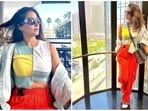 Hina Khan rocks a crop top and cargo pants combo during her trip to the US, proving comfort can be stylish. Hina Khan rocks a crop top and cargo pants combo during her trip to the US, proving comfort can be stylish.