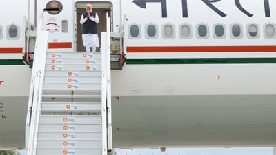 Prime Minister Narendra Modi arrived in Paris on Thursday on a two-day official visit to France. Prime Minister Narendra Modi arrived in Paris on Thursday on a two-day official visit to France. 