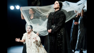 Actors from Tribuene Teatro in Madrid, playing La Casa de Bernarda Alba, written by Federico Garcia Lorca. (Criben/Shutterstock) Actors from Tribuene Teatro in Madrid, playing La Casa de Bernarda Alba, written by Federico Garcia Lorca. (Criben/Shutterstock)