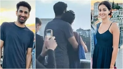 Aditya Roy Kapur and Ananya Panday twin in viral photos from their romantic Lisbon holiday. (Instagram) Aditya Roy Kapur and Ananya Panday twin in viral photos from their romantic Lisbon holiday. (Instagram)