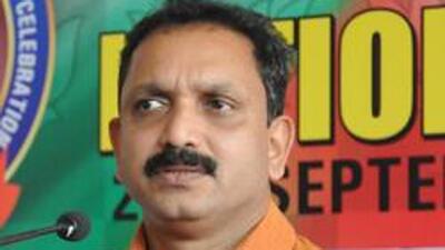 After his meeting with ‘Metro man’ E Sreedharan, Surendran told reporters, Bharatiya Janata Party’s Kerala unit president K Surendran said high-speed trains are essential for the state. (HT Archives)