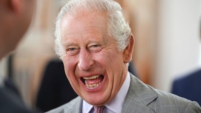 Britain's King Charles III reacts during a visit to the Barbara Hepworth Museum and Sculpture Garden in St Ives, Cornwall, England, Thursday July 13, 2023. (AP) Britain's King Charles III reacts during a visit to the Barbara Hepworth Museum and Sculpture Garden in St Ives, Cornwall, England, Thursday July 13, 2023. (AP)