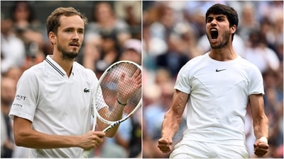 Daniil Medvedev will face world no.1 Carlos Alcaraz in Wimbledon 2023 semi-finals (AP)
