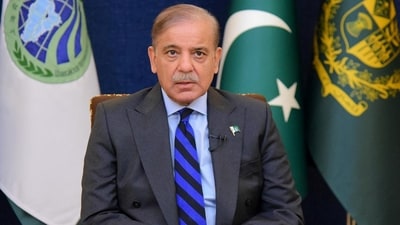 Pakistan's Prime Minister Shehbaz Sharif (via REUTERS)