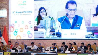 India’s G20 Sherpa Amitabh Kant made it clear that India’s focus, for now, will be on issues such as accelerated development and growth, financing climate transition, reforming multilateral financial institutions India’s G20 Sherpa Amitabh Kant made it clear that India’s focus, for now, will be on issues such as accelerated development and growth, financing climate transition, reforming multilateral financial institutions