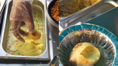 Kadhi meets pani puri in this latest food experiment. (Instagram/@foodiepopcorn) Kadhi meets pani puri in this latest food experiment. (Instagram/@foodiepopcorn)