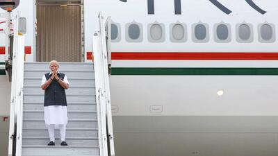 Prime Minister Narendra Modi leaving for his visit to France in New Delhi on Thursday (PTI/Twitter-MEAIndia)