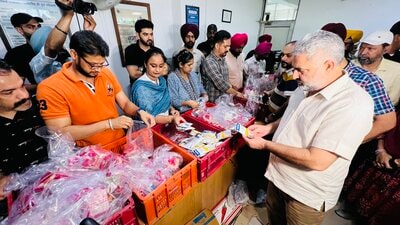 The essential goods for the flood victims were dispatched from the Verka milk plant in Mohali. (Source:Twitter)