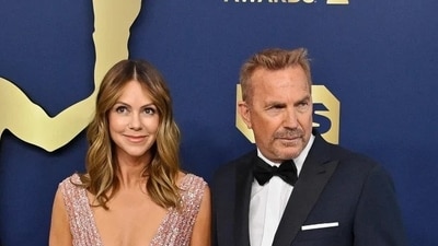 Kevin Costner and Christine Baumgartner Split. (Image Credit: Shutterstock) Kevin Costner and Christine Baumgartner Split. (Image Credit: Shutterstock)