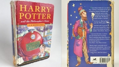 The image shows the rare first edition of the Harry Potter book sold at an auction. (Facebook/Richard Winterton Auctioneers) The image shows the rare first edition of the Harry Potter book sold at an auction. (Facebook/Richard Winterton Auctioneers)