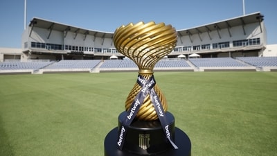 The trophy for Major League Cricket 2023 (MLC) The trophy for Major League Cricket 2023 (MLC)
