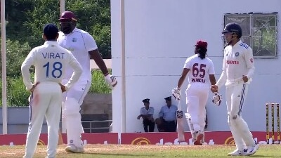 Shubman Gill (R) shows his dance moves in the Caribbean (Twitter) Shubman Gill (R) shows his dance moves in the Caribbean (Twitter)