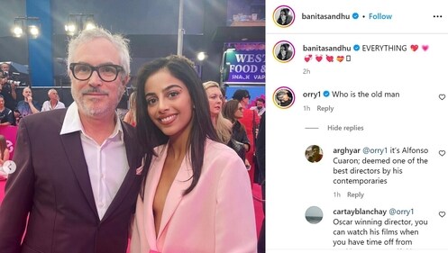 Orhan Awatramani reacts to Banita Sandhu's pic with Alfonso Cuaron. Orhan Awatramani reacts to Banita Sandhu's pic with Alfonso Cuaron.