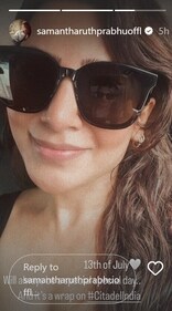 Samantha Ruth Prabhu's latest post on Instagram. Samantha Ruth Prabhu's latest post on Instagram.