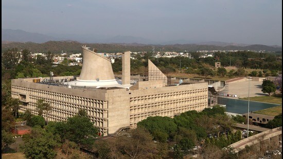 A view of Punjab and Haryana Vidhan Sabha.