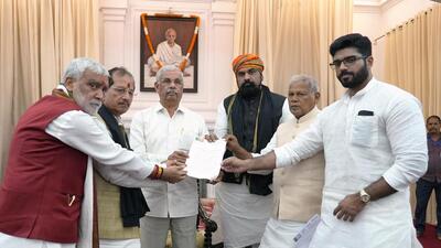 At Raj Bhawan in Patna on Friday. (Santosh Kumar/HT) At Raj Bhawan in Patna on Friday. (Santosh Kumar/HT)
