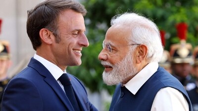 Prime Minister Narendra Modi and French president Emmanuel Macron. (AFP) Prime Minister Narendra Modi and French president Emmanuel Macron. (AFP)