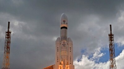 Indian spacecraft Chandrayaan-3, the word for “moon craft” in Sanskrit, lifts off from Sriharikota, India. (ISRO) Indian spacecraft Chandrayaan-3, the word for “moon craft” in Sanskrit, lifts off from Sriharikota, India. (ISRO)