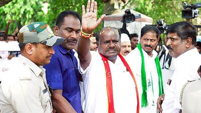 Karnataka CM Siddaramaiah said BJP must have decided to go with JD(S) leader Kumaraswamy for the LoP position. (HD Kumaraswamy Twitter) Karnataka CM Siddaramaiah said BJP must have decided to go with JD(S) leader Kumaraswamy for the LoP position. (HD Kumaraswamy Twitter)